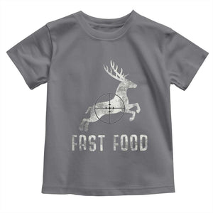 Deer Hunting Season Toddler T Shirt Funny Fast Food TS10 Charcoal Print Your Wear