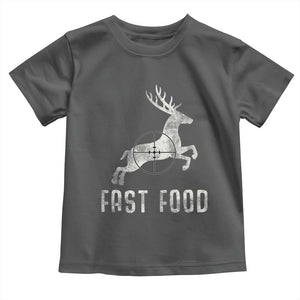 Deer Hunting Season Toddler T Shirt Funny Fast Food TS10 Dark Heather Print Your Wear