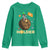 St Patricks Day Bitcoin Astronaut Youth Sweatshirt Lucky Shamrock Leprechaun BTC Crypto To The Moon TS10 Irish Green Print Your Wear