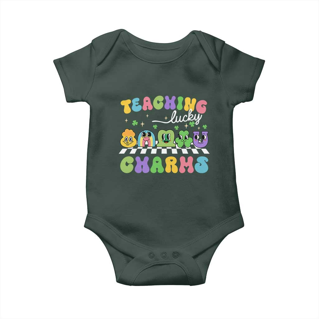 St Patricks Day Lucky Teacher Baby Onesie Teaching Lucky Charm Teachers TS10 Print Your Wear