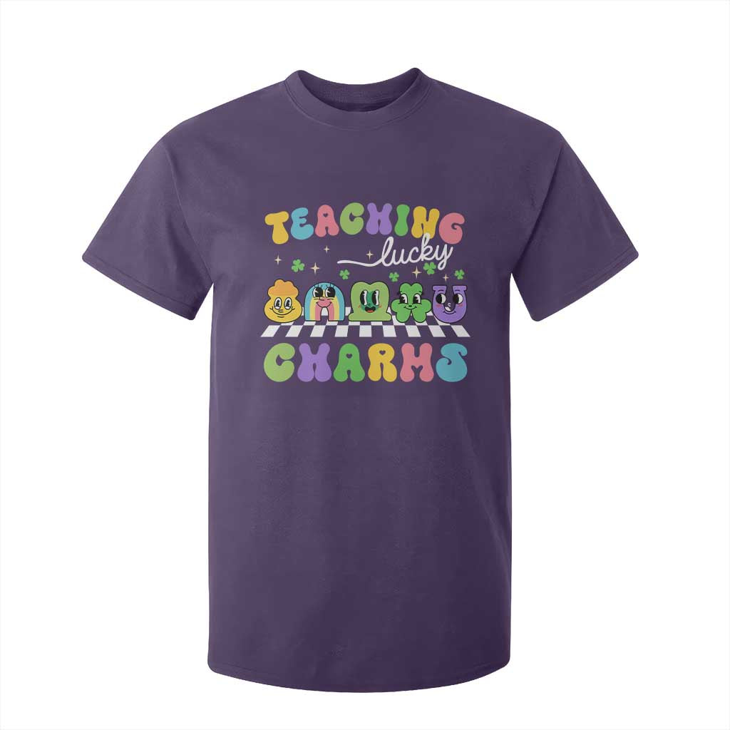 St Patricks Day Lucky Teacher T Shirt For Kid Teaching Lucky Charm Teachers TS10 Purple Print Your Wear
