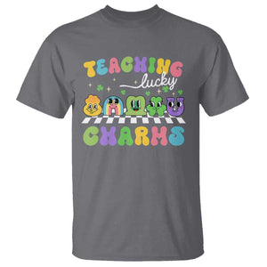 St Patricks Day Lucky Teacher T Shirt Teaching Lucky Charm Teachers TS10 Charcoal Print Your Wear
