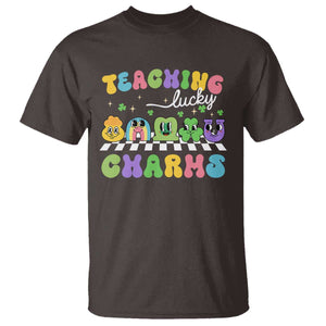 St Patricks Day Lucky Teacher T Shirt Teaching Lucky Charm Teachers TS10 Dark Chocolate Print Your Wear