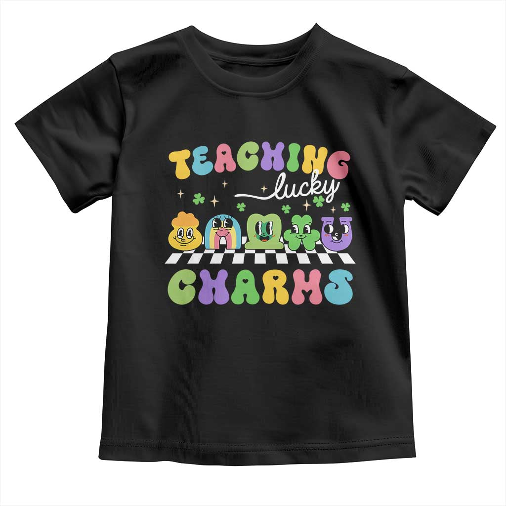 St Patricks Day Lucky Teacher Toddler T Shirt Teaching Lucky Charm Teachers TS10 Black Print Your Wear