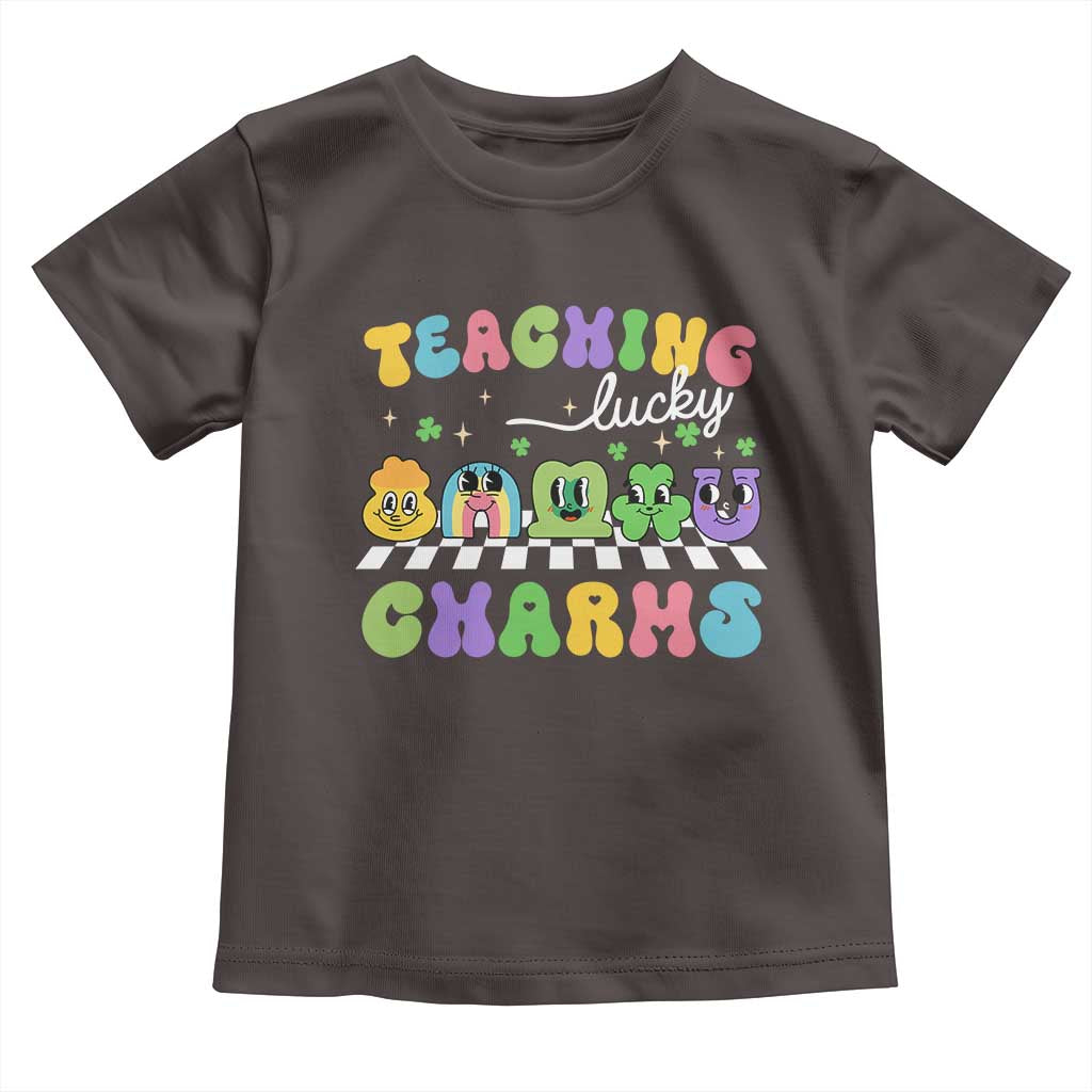 St Patricks Day Lucky Teacher Toddler T Shirt Teaching Lucky Charm Teachers TS10 Dark Chocolate Print Your Wear