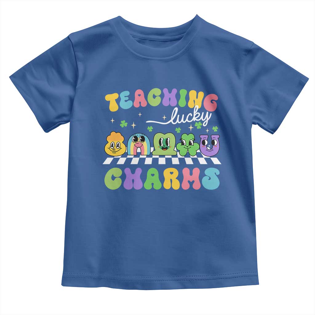 St Patricks Day Lucky Teacher Toddler T Shirt Teaching Lucky Charm Teachers TS10 Royal Blue Print Your Wear