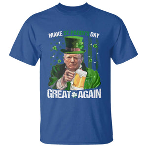 Funny Trump Make St. Paddy's Day Great Again T Shirt Lucky Shamrock American Flag TS10 Royal Blue Print Your Wear