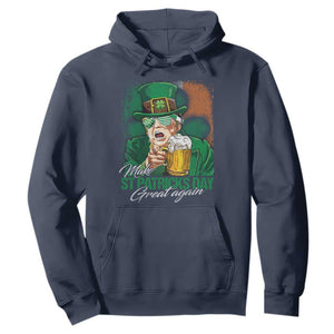 Funny Trump St Patricks Day Hoodie Make St Patricks Day Great Again TS10 Navy Print Your Wear