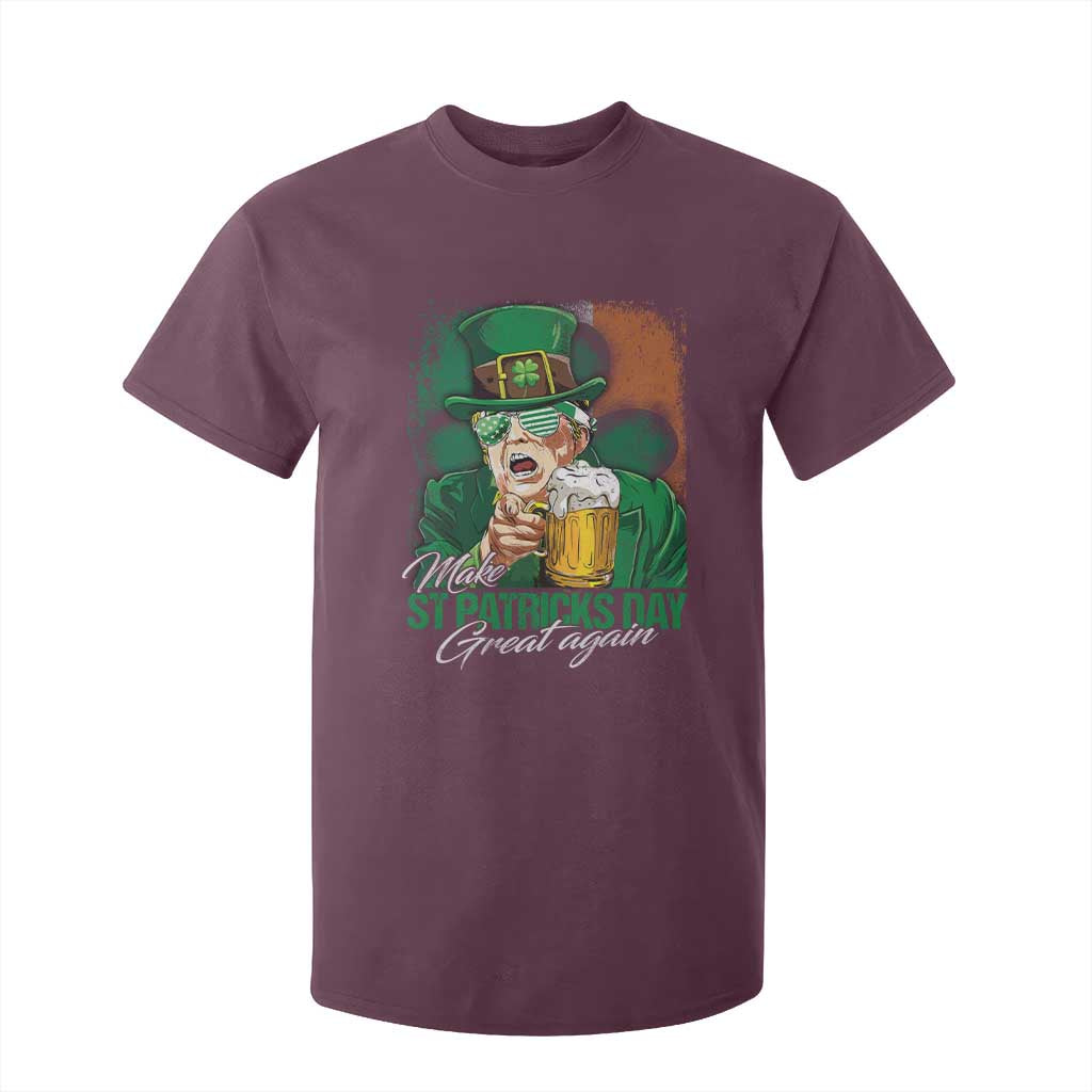 Funny Trump St Patricks Day T Shirt For Kid Make St Patricks Day Great Again TS10 Maroon Print Your Wear
