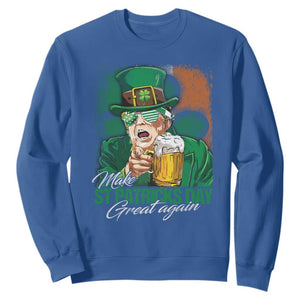 Funny Trump St Patricks Day Sweatshirt Make St Patricks Day Great Again TS10 Royal Blue Print Your Wear