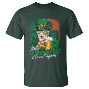 Funny Trump St Patricks Day T Shirt Make St Patricks Day Great Again TS10 Dark Forest Green Print Your Wear