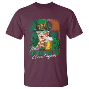 Funny Trump St Patricks Day T Shirt Make St Patricks Day Great Again TS10 Maroon Print Your Wear
