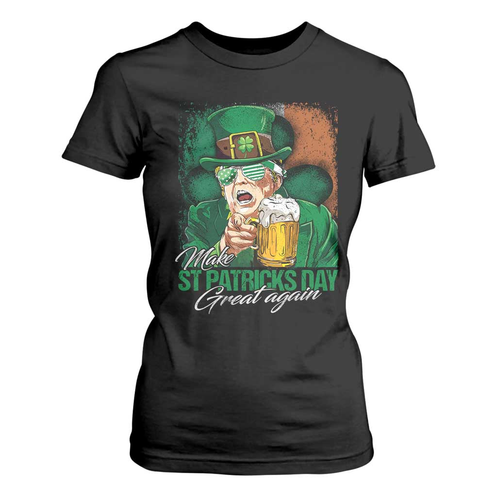 Funny Trump St Patricks Day T Shirt For Women Make St Patricks Day Great Again TS10 Black Print Your Wear