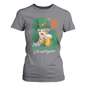 Funny Trump St Patricks Day T Shirt For Women Make St Patricks Day Great Again TS10 Charcoal Print Your Wear