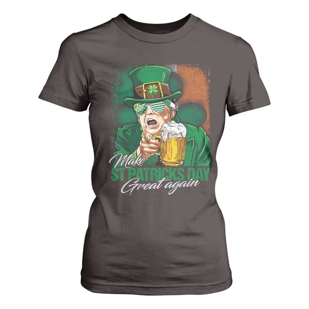 Funny Trump St Patricks Day T Shirt For Women Make St Patricks Day Great Again TS10 Dark Chocolate Print Your Wear