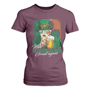 Funny Trump St Patricks Day T Shirt For Women Make St Patricks Day Great Again TS10 Maroon Print Your Wear