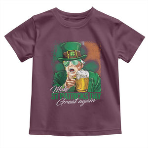 Funny Trump St Patricks Day Toddler T Shirt Make St Patricks Day Great Again TS10 Maroon Print Your Wear