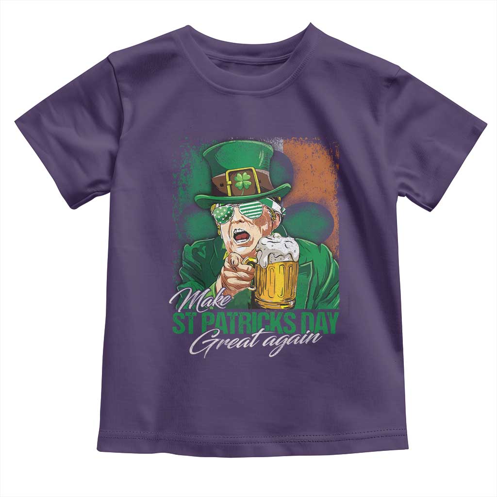 Funny Trump St Patricks Day Toddler T Shirt Make St Patricks Day Great Again TS10 Purple Print Your Wear