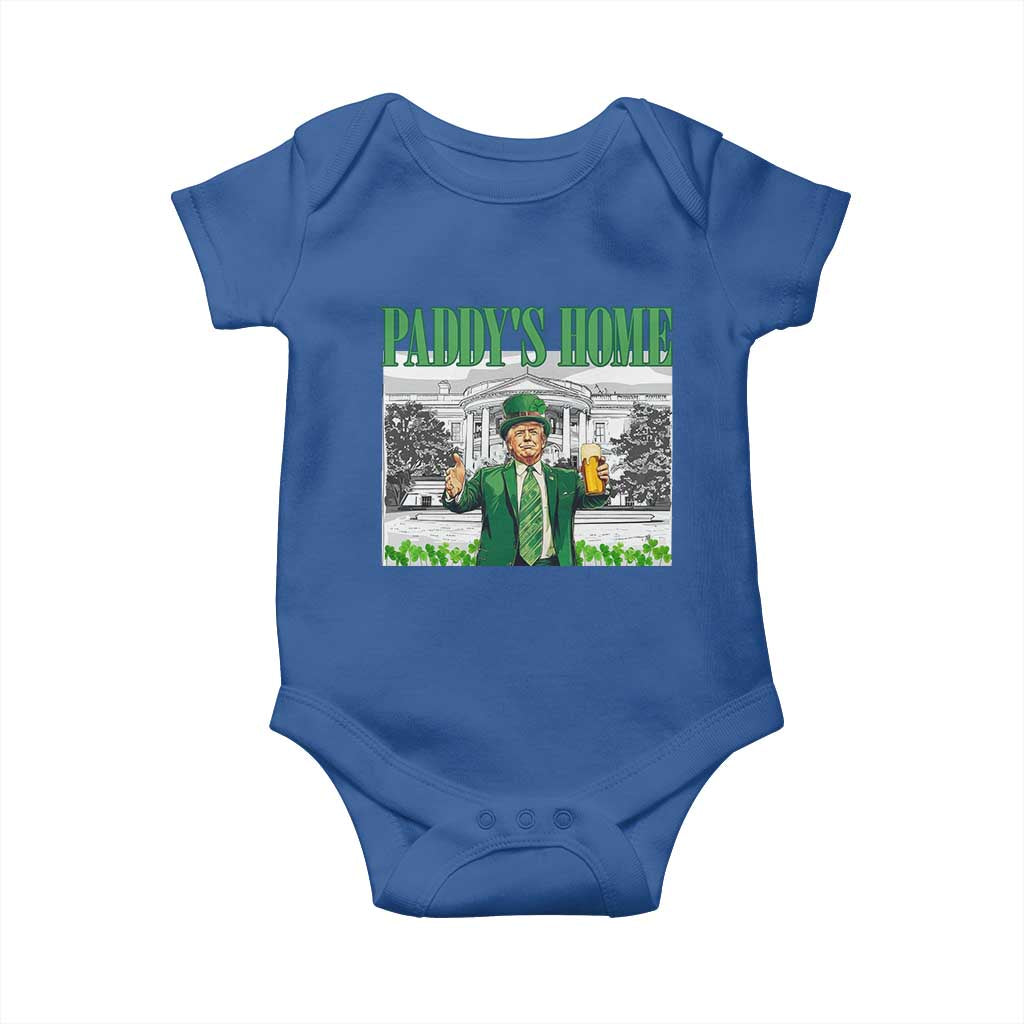 Funny Trump St Patricks Day Baby Onesie Paddy's Home White House TS10 Royal Blue Print Your Wear