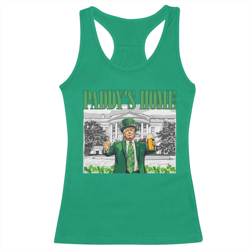Funny Trump St Patricks Day Racerback Tank Top Paddy's Home White House TS10 Irish Green Print Your Wear
