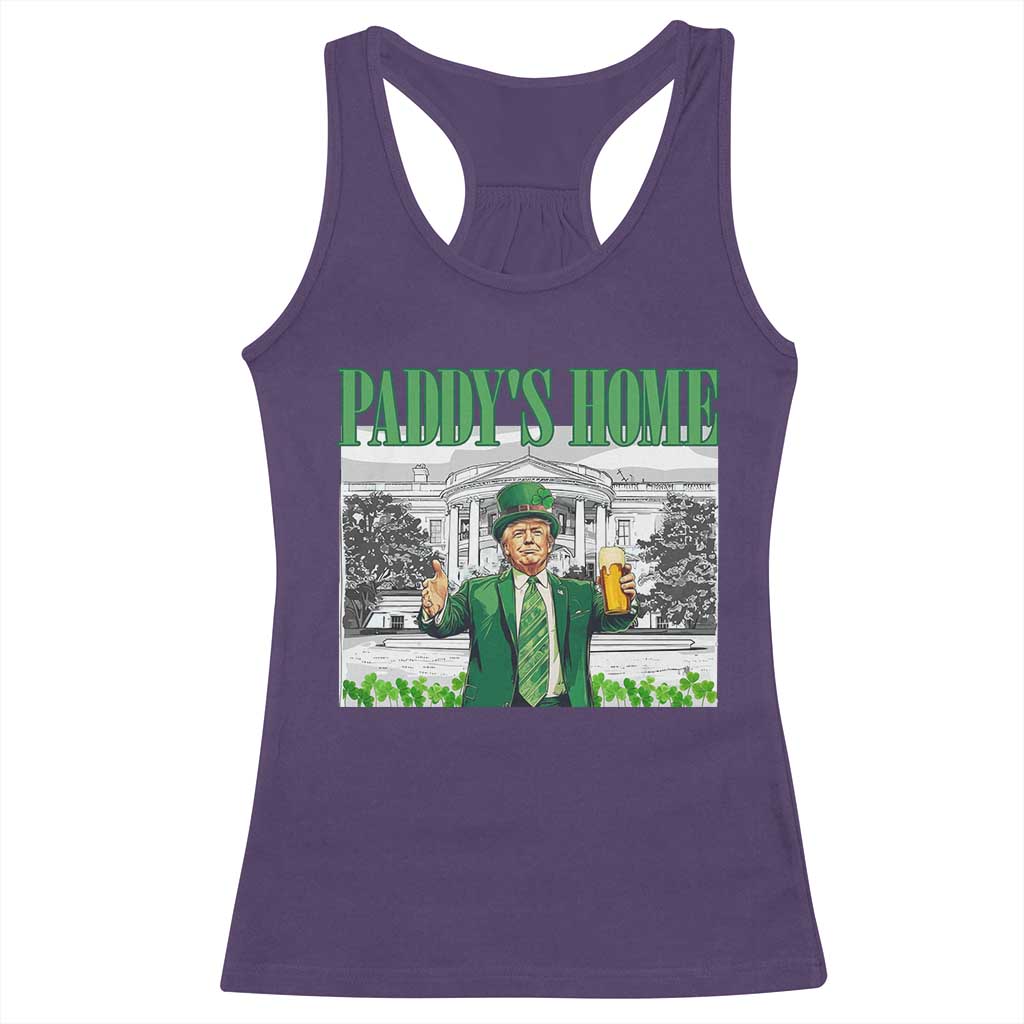 Funny Trump St Patricks Day Racerback Tank Top Paddy's Home White House TS10 Purple Print Your Wear