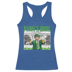 Funny Trump St Patricks Day Racerback Tank Top Paddy's Home White House TS10 Royal Blue Print Your Wear