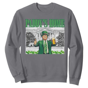 Funny Trump St Patricks Day Sweatshirt Paddy's Home White House TS10 Charcoal Print Your Wear