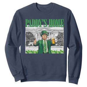 Funny Trump St Patricks Day Sweatshirt Paddy's Home White House TS10 Navy Print Your Wear