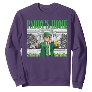 Funny Trump St Patricks Day Sweatshirt Paddy's Home White House TS10 Purple Print Your Wear
