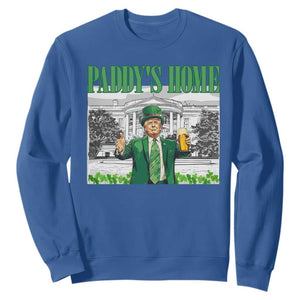 Funny Trump St Patricks Day Sweatshirt Paddy's Home White House TS10 Royal Blue Print Your Wear