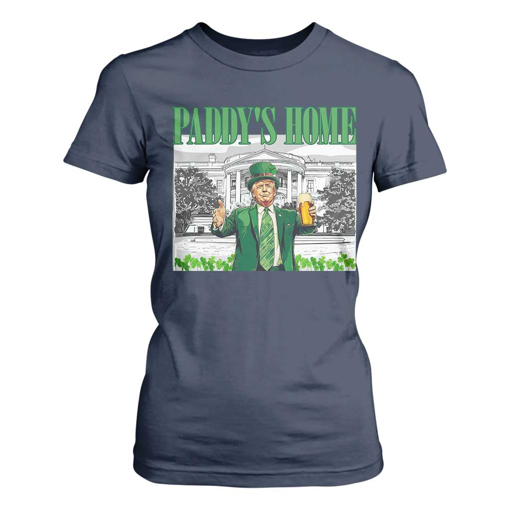 Funny Trump St Patricks Day T Shirt For Women Paddy's Home White House TS10 Navy Print Your Wear