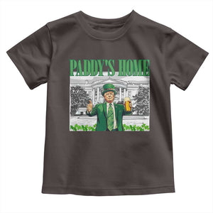 Funny Trump St Patricks Day Toddler T Shirt Paddy's Home White House TS10 Dark Chocolate Print Your Wear