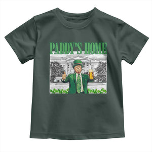 Funny Trump St Patricks Day Toddler T Shirt Paddy's Home White House TS10 Dark Forest Green Print Your Wear
