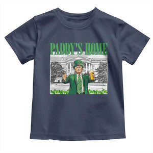 Funny Trump St Patricks Day Toddler T Shirt Paddy's Home White House TS10 Navy Print Your Wear