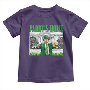 Funny Trump St Patricks Day Toddler T Shirt Paddy's Home White House TS10 Purple Print Your Wear