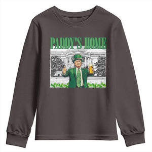 Funny Trump St Patricks Day Youth Sweatshirt Paddy's Home White House TS10 Dark Chocolate Print Your Wear