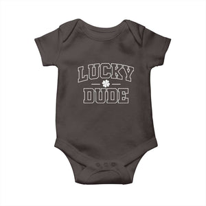 Kids St. Patrick's Day Baby Onesie Lucky Dude TS10 Dark Chocolate Print Your Wear