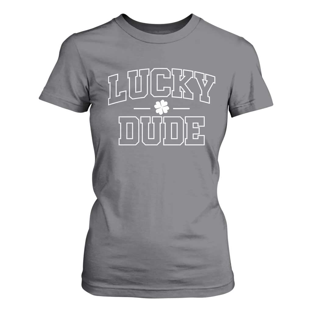 Kids St. Patrick's Day T Shirt For Women Lucky Dude TS10 Charcoal Print Your Wear