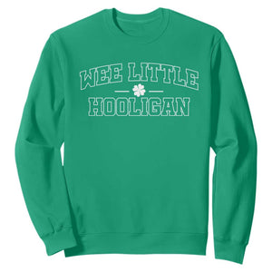 St Patricks Day Wee Little Hooligan Sweatshirt TS10 Irish Green Print Your Wear