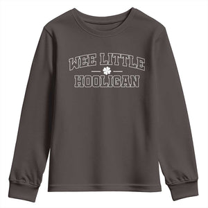 St Patricks Day Wee Little Hooligan Youth Sweatshirt TS10 Dark Chocolate Print Your Wear