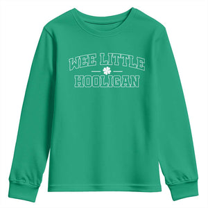 St Patricks Day Wee Little Hooligan Youth Sweatshirt TS10 Irish Green Print Your Wear