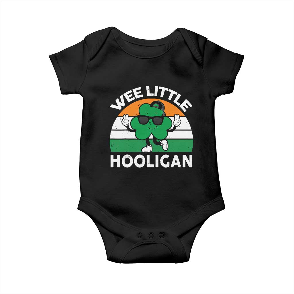 St Patricks Day Wee Little Hooligan Baby Onesie Funny Men Boy Kids Irish Kids TS10 Black Print Your Wear