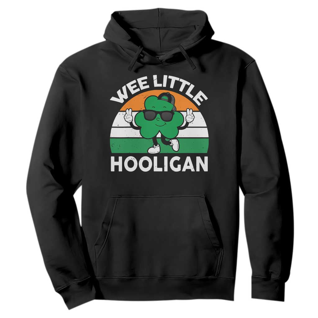 St Patricks Day Wee Little Hooligan Hoodie Funny Men Boy Kids Irish Kids TS10 Black Print Your Wear