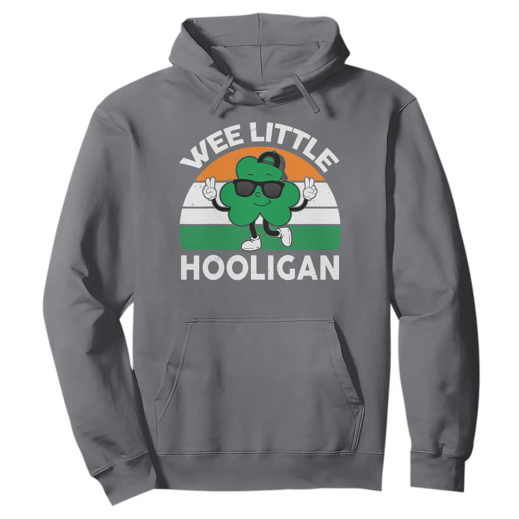 St Patricks Day Wee Little Hooligan Hoodie Funny Men Boy Kids Irish Kids TS10 Charcoal Print Your Wear