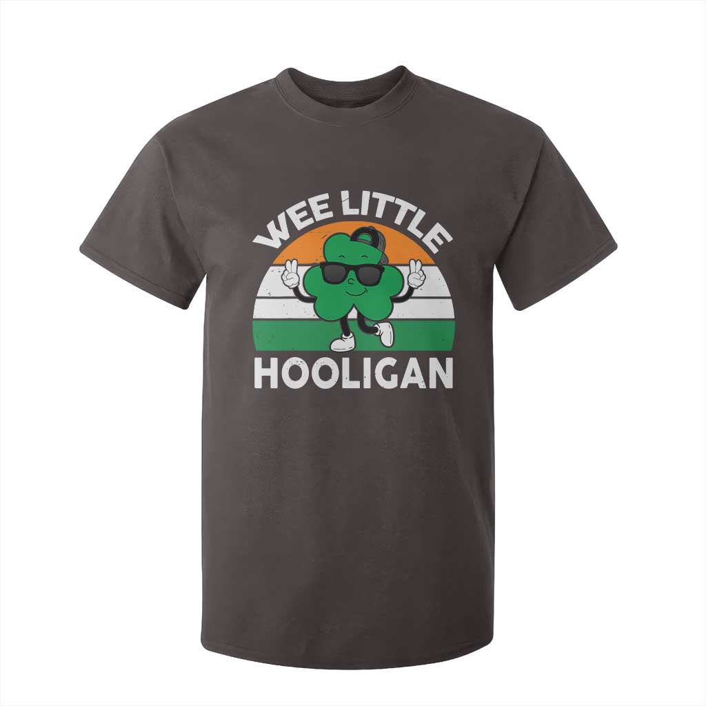St Patricks Day Wee Little Hooligan T Shirt For Kid Funny Men Boy Kids Irish Kids TS10 Dark Chocolate Print Your Wear