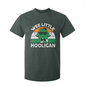 St Patricks Day Wee Little Hooligan T Shirt For Kid Funny Men Boy Kids Irish Kids TS10 Dark Forest Green Print Your Wear