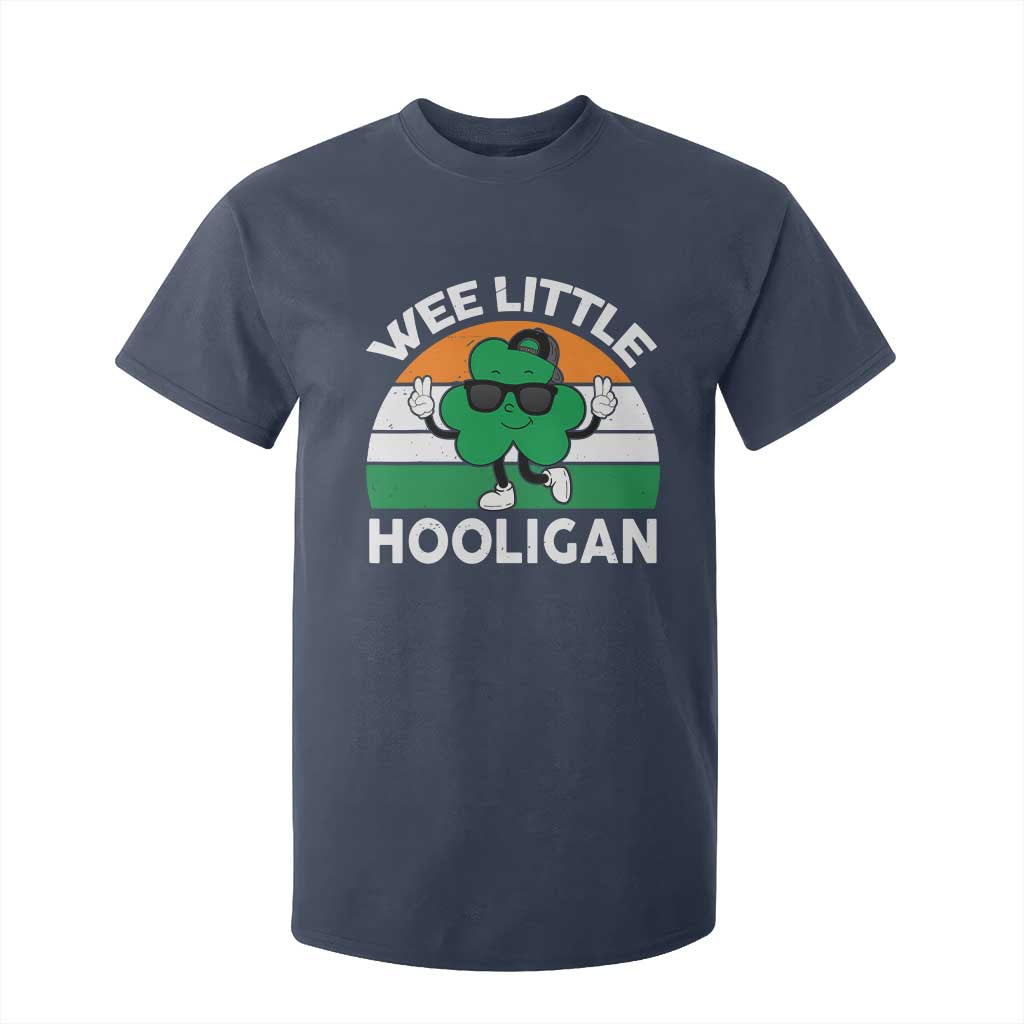 St Patricks Day Wee Little Hooligan T Shirt For Kid Funny Men Boy Kids Irish Kids TS10 Navy Print Your Wear