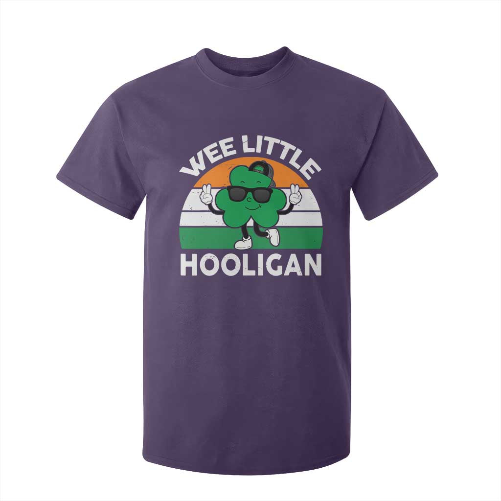 St Patricks Day Wee Little Hooligan T Shirt For Kid Funny Men Boy Kids Irish Kids TS10 Purple Print Your Wear