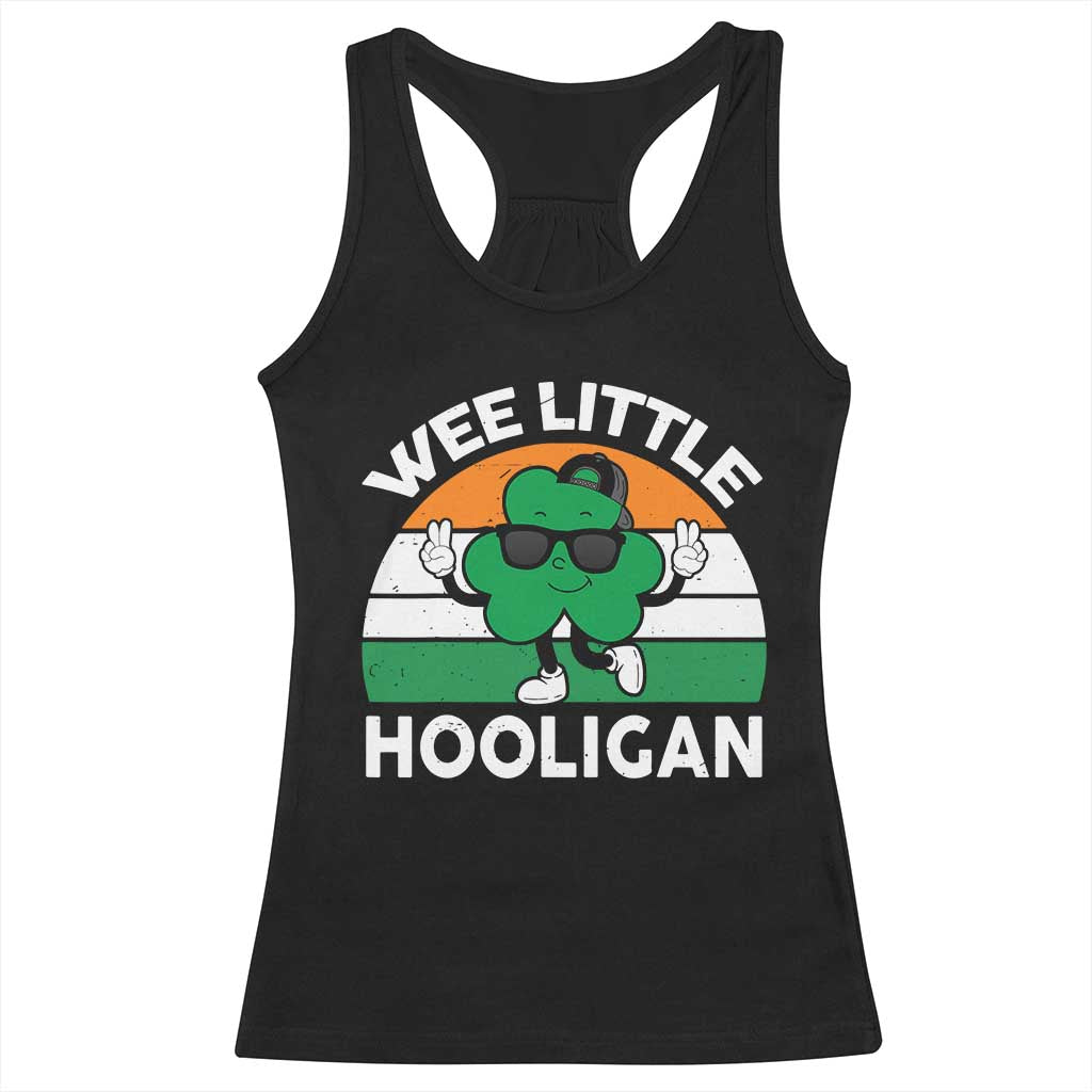 St Patricks Day Wee Little Hooligan Racerback Tank Top Funny Men Boy Kids Irish Kids TS10 Black Print Your Wear