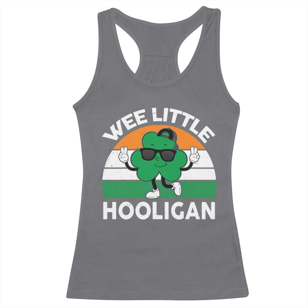St Patricks Day Wee Little Hooligan Racerback Tank Top Funny Men Boy Kids Irish Kids TS10 Charcoal Print Your Wear
